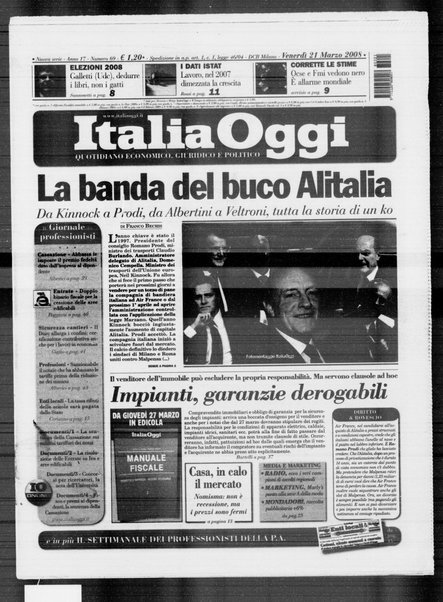 Italia oggi : quotidiano di economia finanza e politica